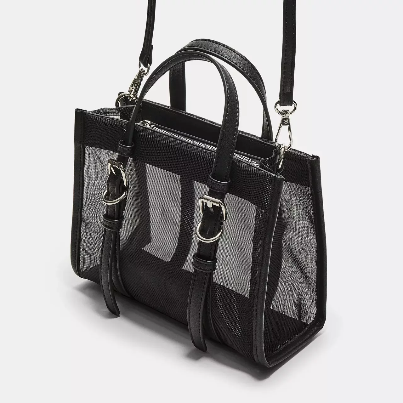 کیف دستی زنانه استرادیواریوس مدل Mesh tote 2025