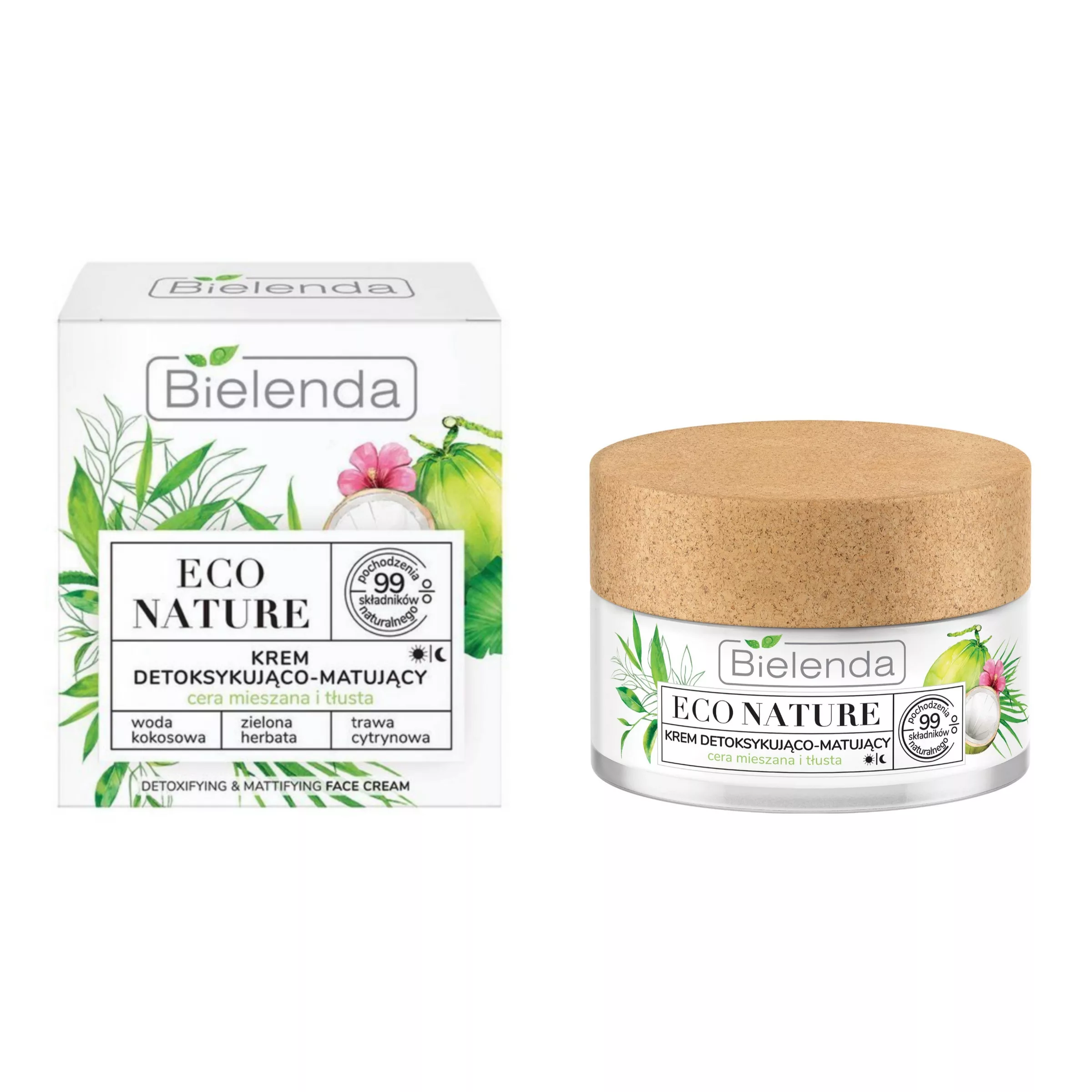 کرم آبرسان صورت بی یلندا مدل Coconut and Green Tea مناسب پوست های مختلط حجم 50 میلی لیتر