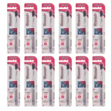 مسواک بزرگسال کانفیدنت مدل Diamond - Charcoal با برس نرم مجموعه 12 عددی