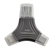 فلش مموری USB 3.0iC ای فلش مدل OTG 4-1 ظرفیت 64 گیگابایت بایت
