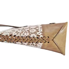 کیف رودوشی زنانه مدل گیپور و چرم