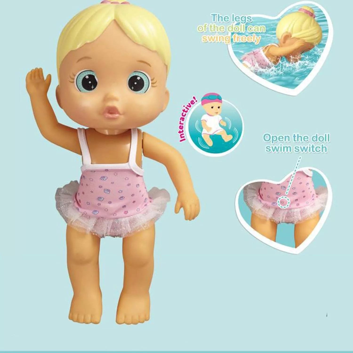 عروسک مدل شناگر ارتفاع 30 سانتیمتر