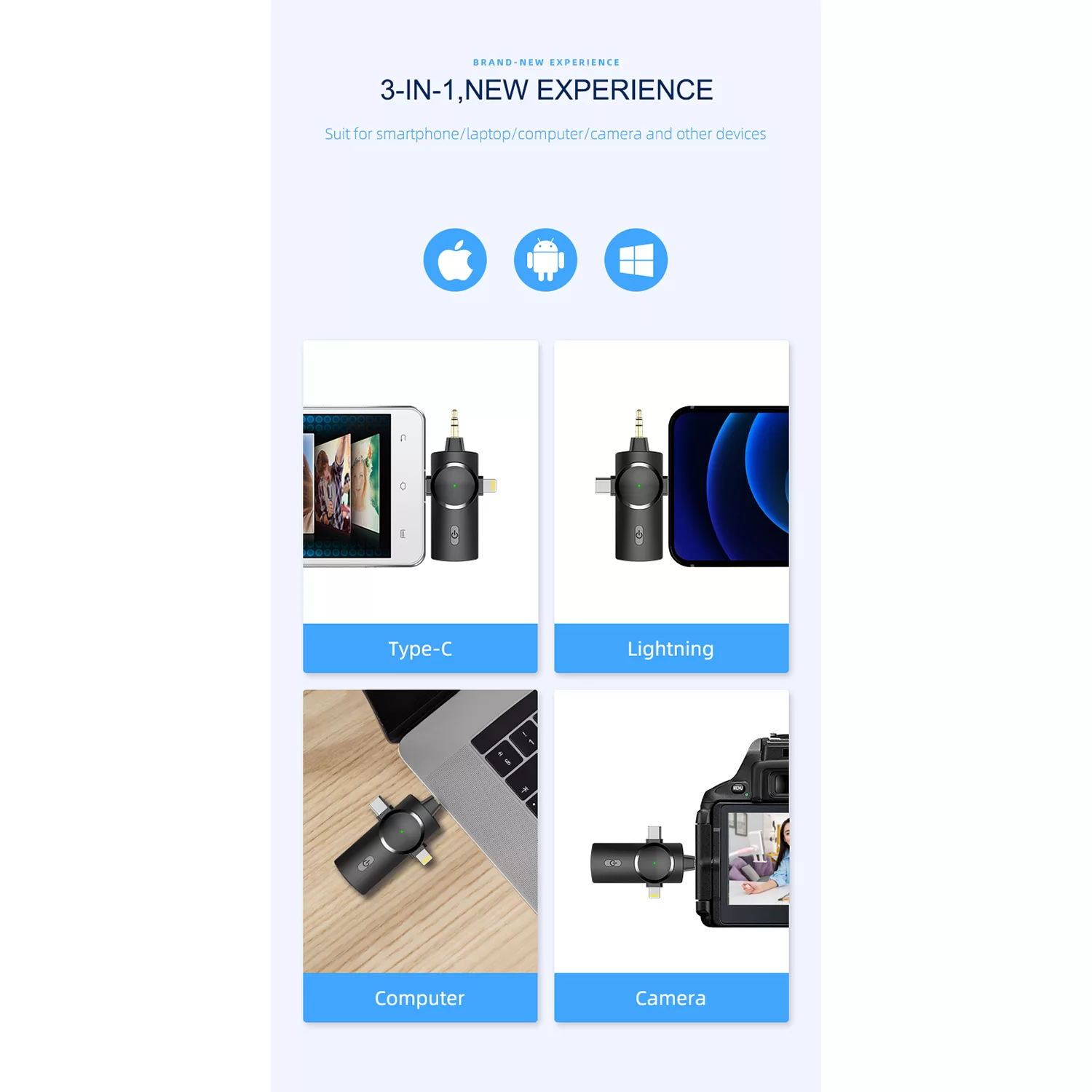 ست میکروفن بی سیم یقه ای مدل AirSky Dual TX