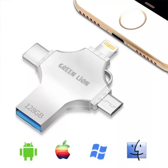 فلش مموری گرین لاین مدل FD-4 IN 1-128GB ظرفیت 128 گیگابایت