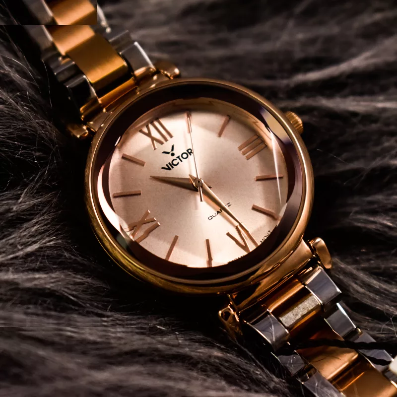 ساعت مچی عقربهای کوارتز زنانه ویکتور مدل 1455L