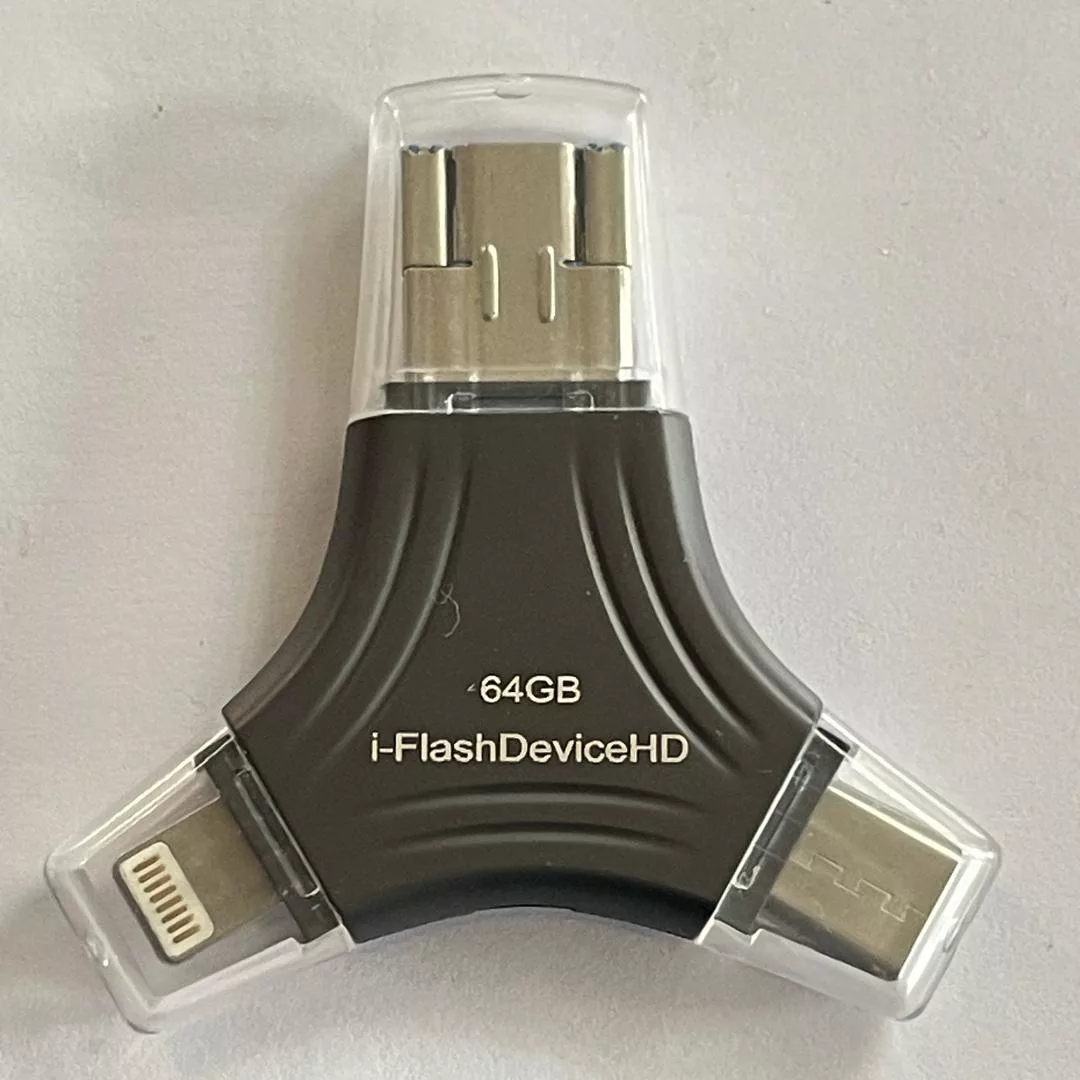 فلش مموری USB 3.0iC ای فلش مدل OTG 4-1 ظرفیت 64 گیگابایت بایت