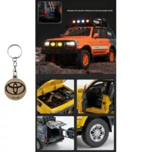 ماکت ماشین ناب سل مدل تویوتا لندکروزر آفرود Toyota Land Cruiser LC80 کد W100 به همراه جاسوییچی