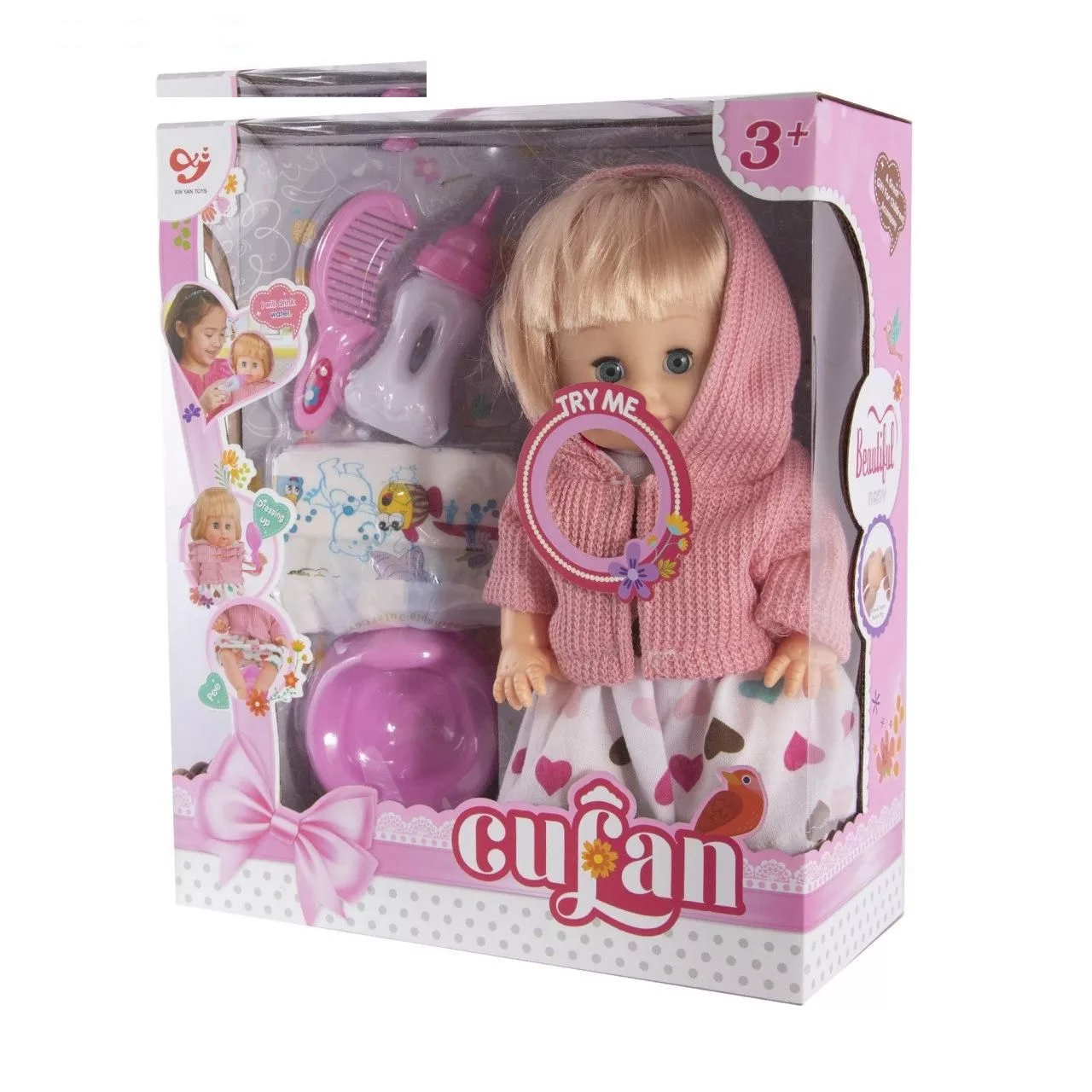 عروسک مدل cufan کد 02 ارتفاع 28 سانتی متر