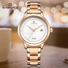 ساعت مچی عقربه ای زنانه نیوی فورس مدل NF5008-RGW
