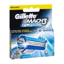 تیغ یدک ژیلت مدل Mach3 Turbo ‏بسته 4 عددی
