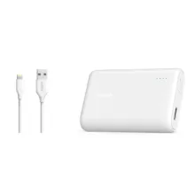 پاوربانک انکر مدل A1263 PowerCore با ظرفیت 10000 میلی آمپر ساعت به همراه کابل تبدیل لایتنینگ