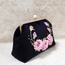 کیف مجلسی زنانه مدل روباندوزی بهاری