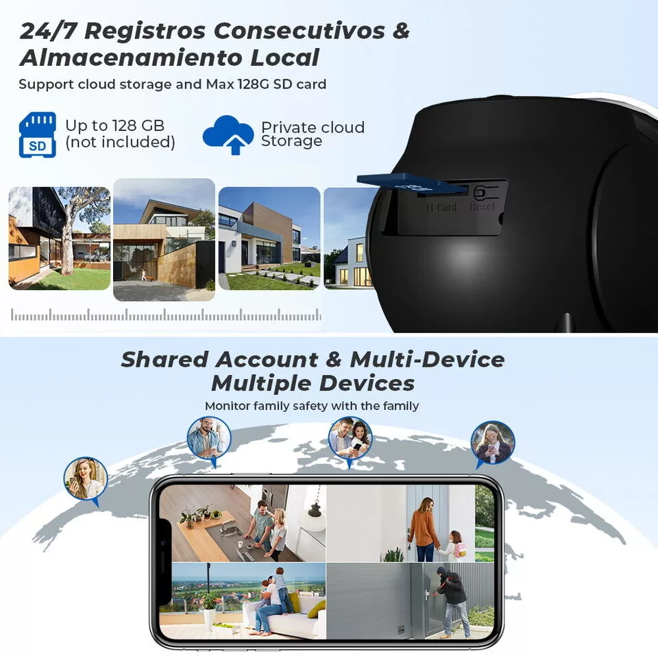 دوربین مداربسته تحت شبکه مدل V380 Pro Solar