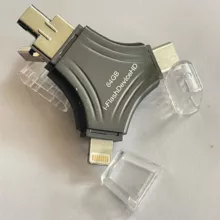 فلش مموری USB 3.0iC ای فلش مدل OTG 4-1 ظرفیت 64 گیگابایت بایت
