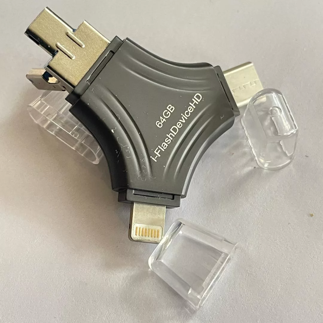 فلش مموری USB 3.0iC ای فلش مدل OTG 4-1 ظرفیت 64 گیگابایت بایت