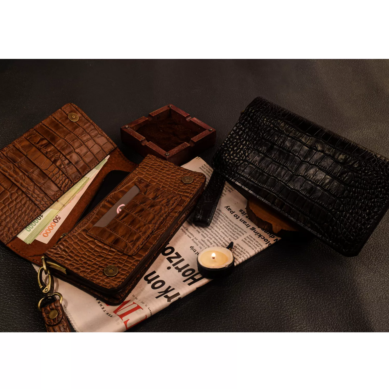 کیف پول چرم عطارد مدل K08