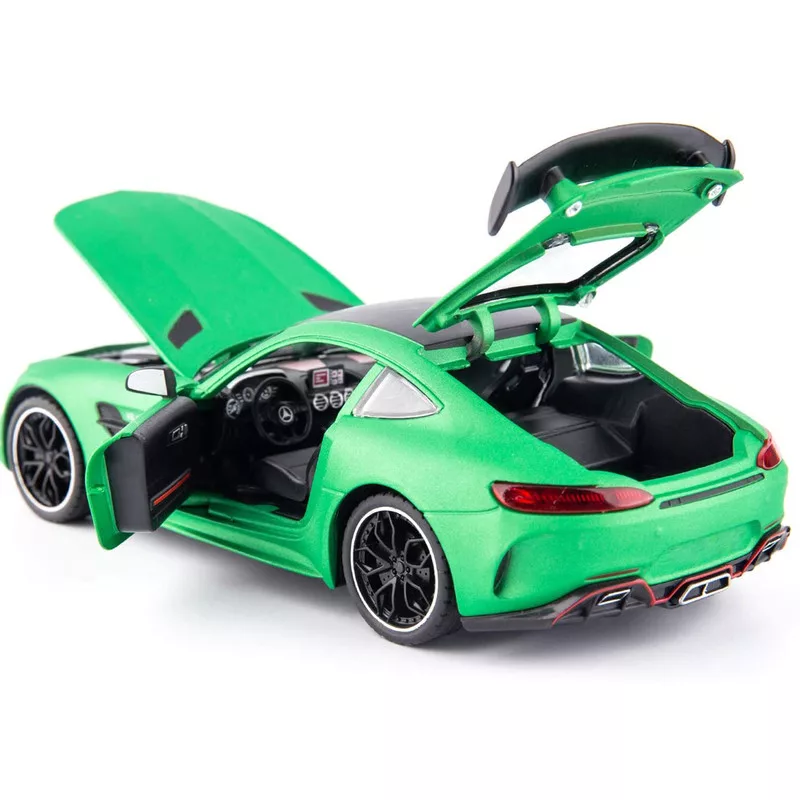 ماکت ماشین مدل فلزی 6درب بازشو موزیکال BENZ AMG GT دودزا