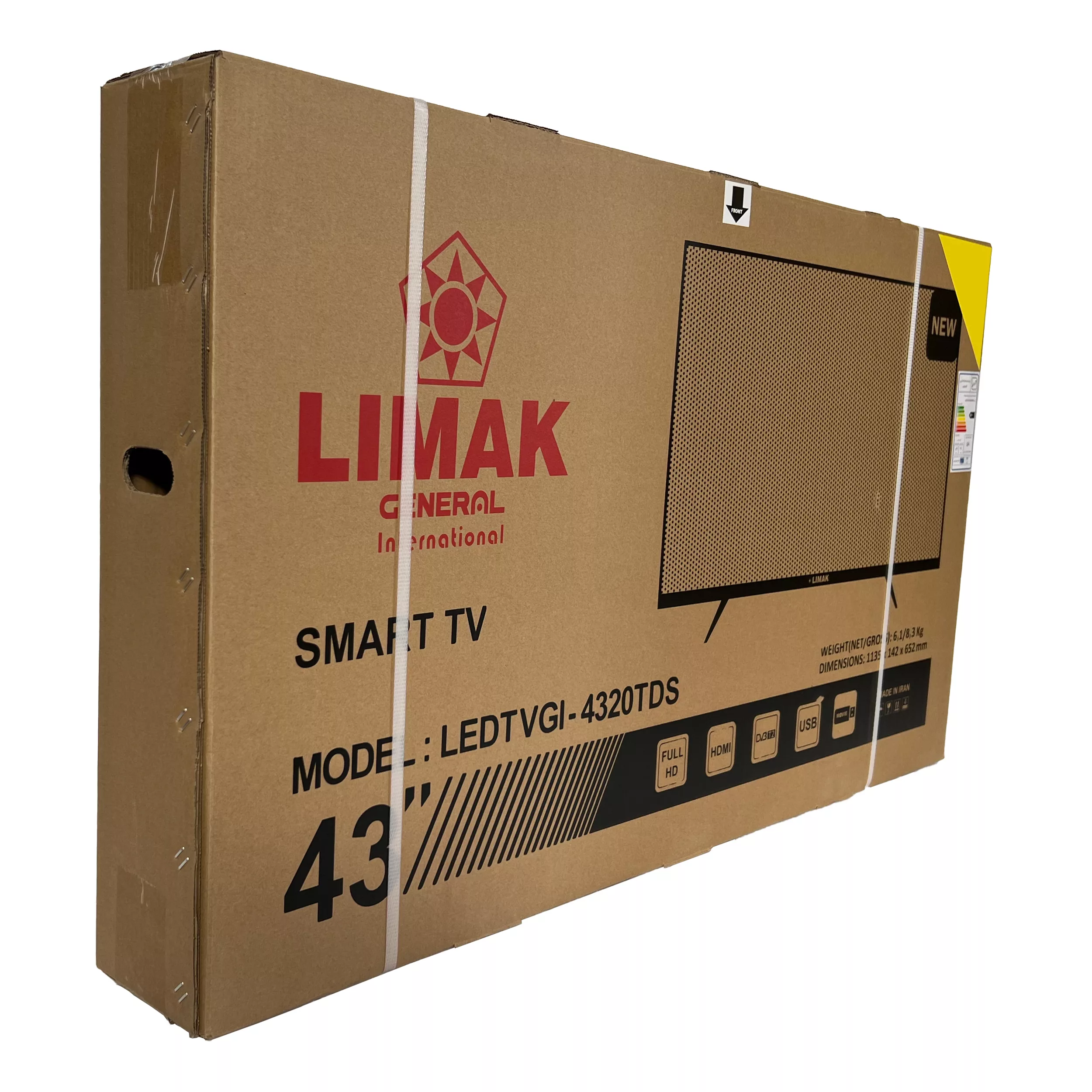 تلویزیون ال ای دی هوشمند لیماک جنرال اینترنشنال مدل GI-4320 TDS سایز 43 اینچ