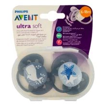 پستانک ارتودنسی فیلیپس مدل Ultra Soft – بسته 2 عددی