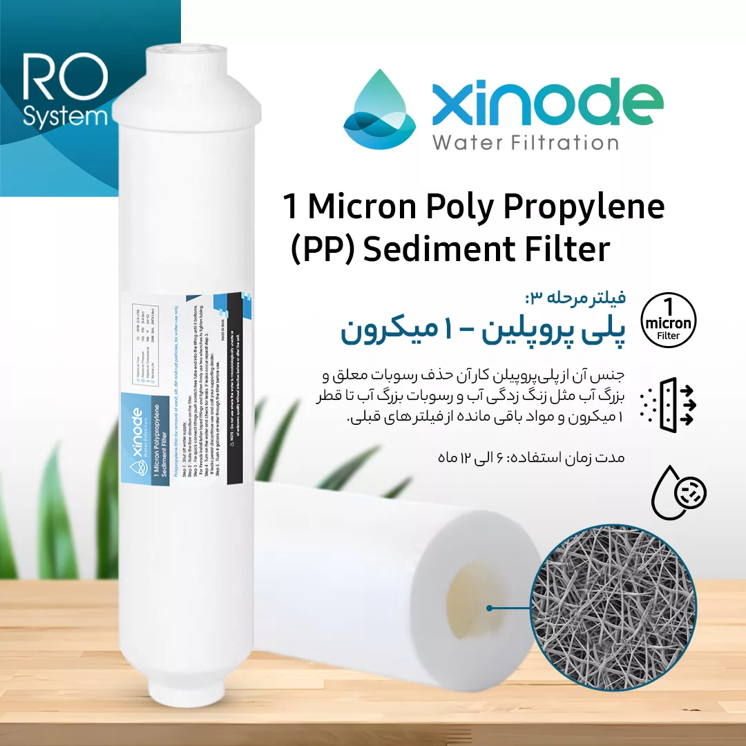 فیلتر دستگاه تصفیه آب زینود مدل کیسی RO-CXF106 مجموعه 6 عددی