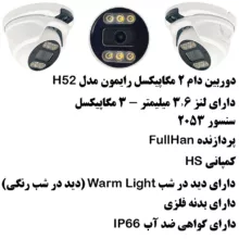 سیستم امنیتی رایمون مدل 2 مگاپیکسل کد RP-2MP-MS4C04