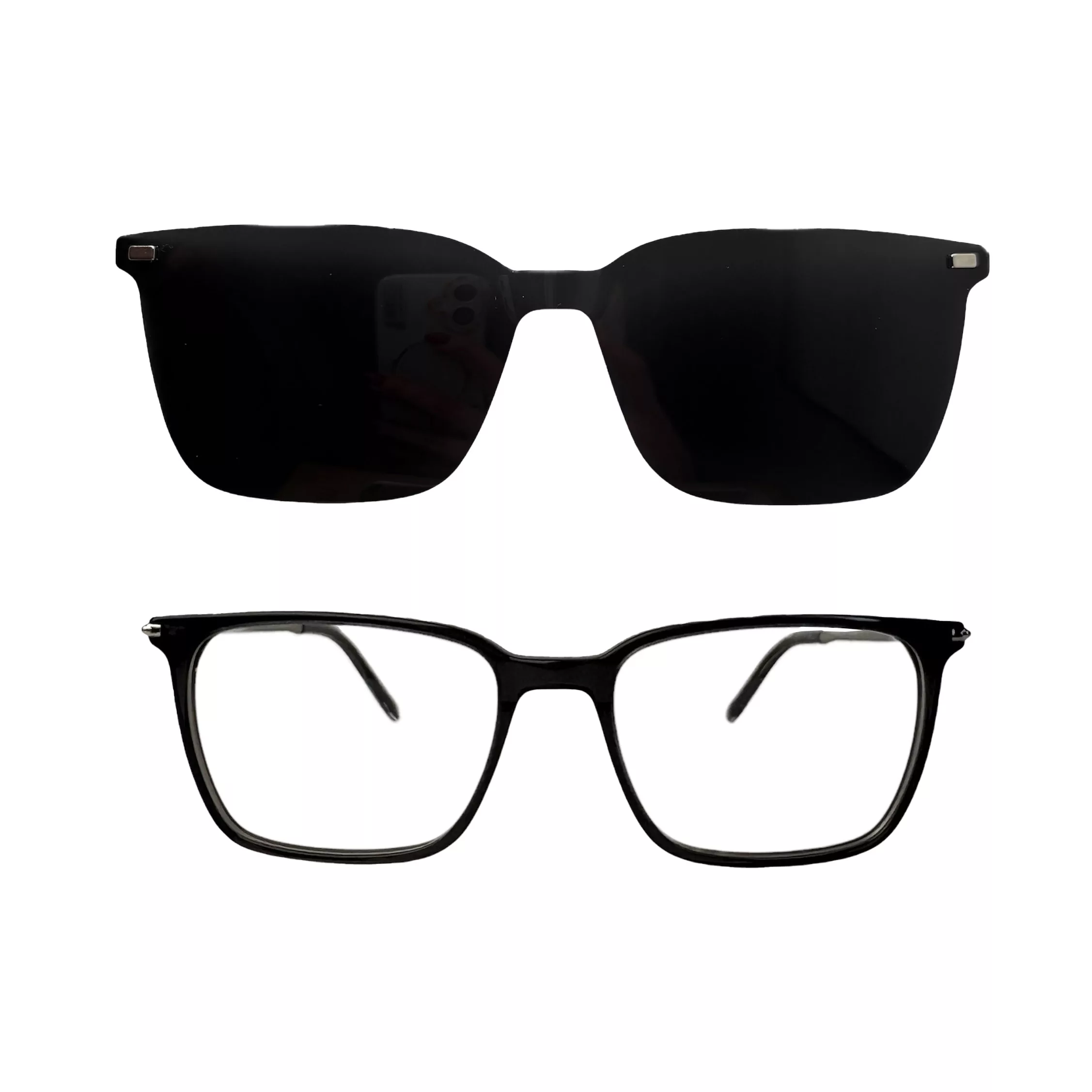 فریم عینک طبی مربعی ترید ایی مدل مگنتی کد 9361 به همراه کاور آفتابی