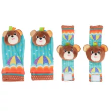 جغجغه مدل مچ بند و پاپوش عروسکی خرسی بسته 4 عددی