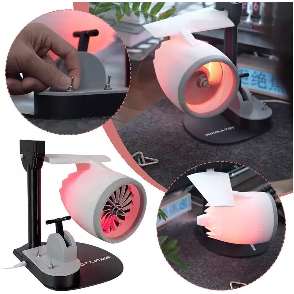 ماکت موتور هواپیما طرح فن USB با مه پاش مدل NIKOLA Toy