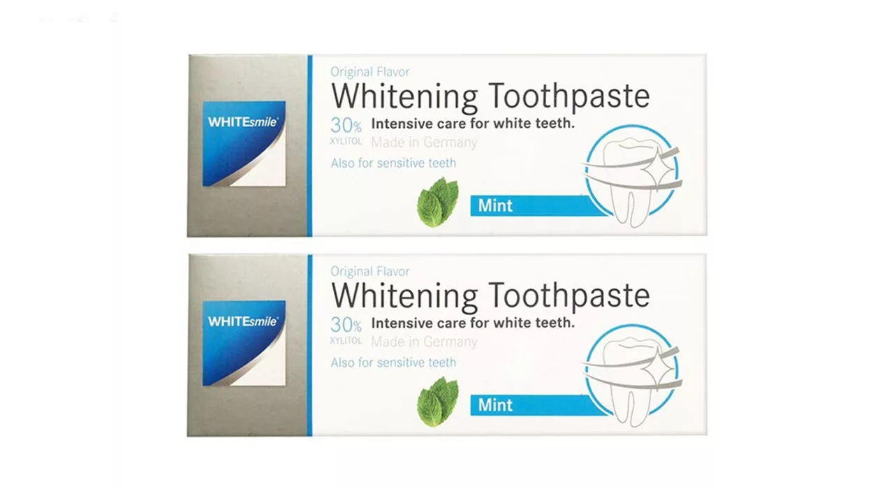 پک 2 عددی خمیر دندان سفید کننده وایت اسمایل مدل Whitening حجم 75میلی لیتر