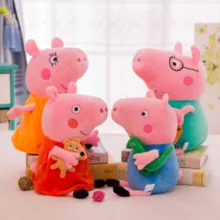 عروسک طرح پپاپیگ مدل Peppa Family ارتفاع 40 سانتی متر بسته 4 عددی