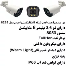 دوربین مداربسته تحت شبکه رایمون مدل 8 مگاپیکسل کد 8235 بسته شش عددی