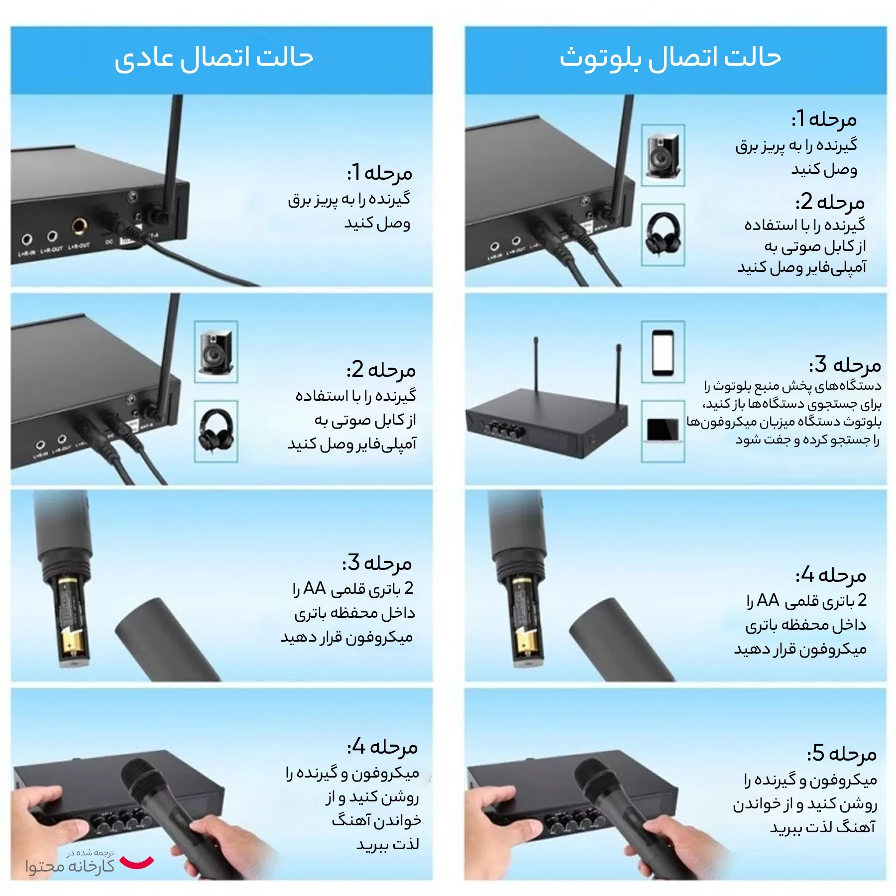 میکروفن بی سیم مدل ROXTAK S9 مجموعه سه عددی