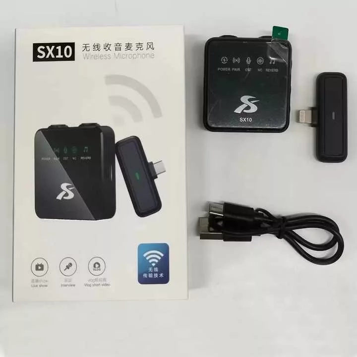 ست میکروفن بی سیم مدل SX10 با درگاه اتصال Type-c