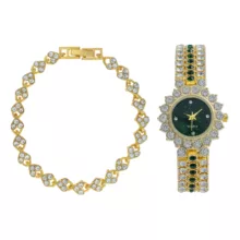 ست ساعت مچی عقربه ای و دستبند زنانه مدل B3