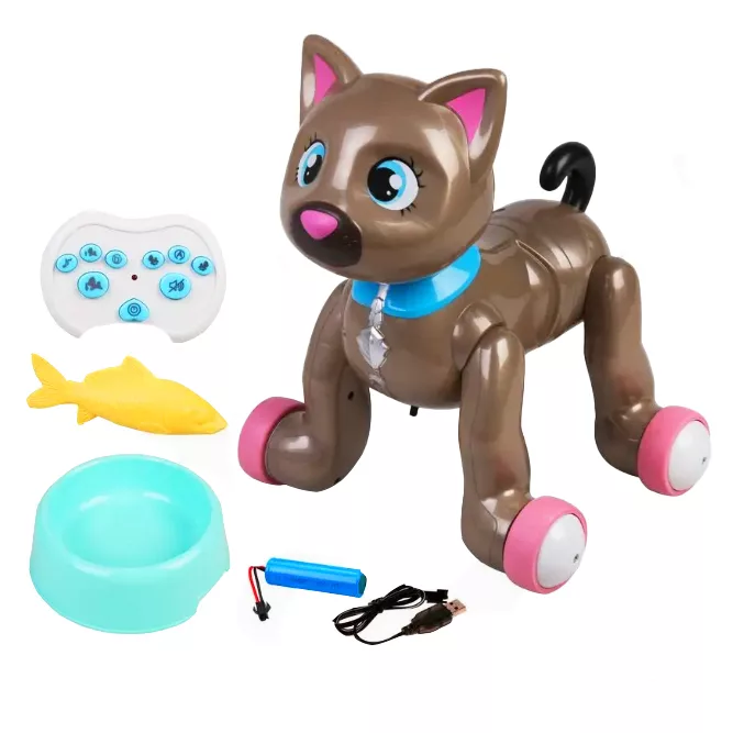 ربات کنترلی مدل گربه ملوس طرح پروژکتور دار کد 1040 A مجموعه 6 عددی