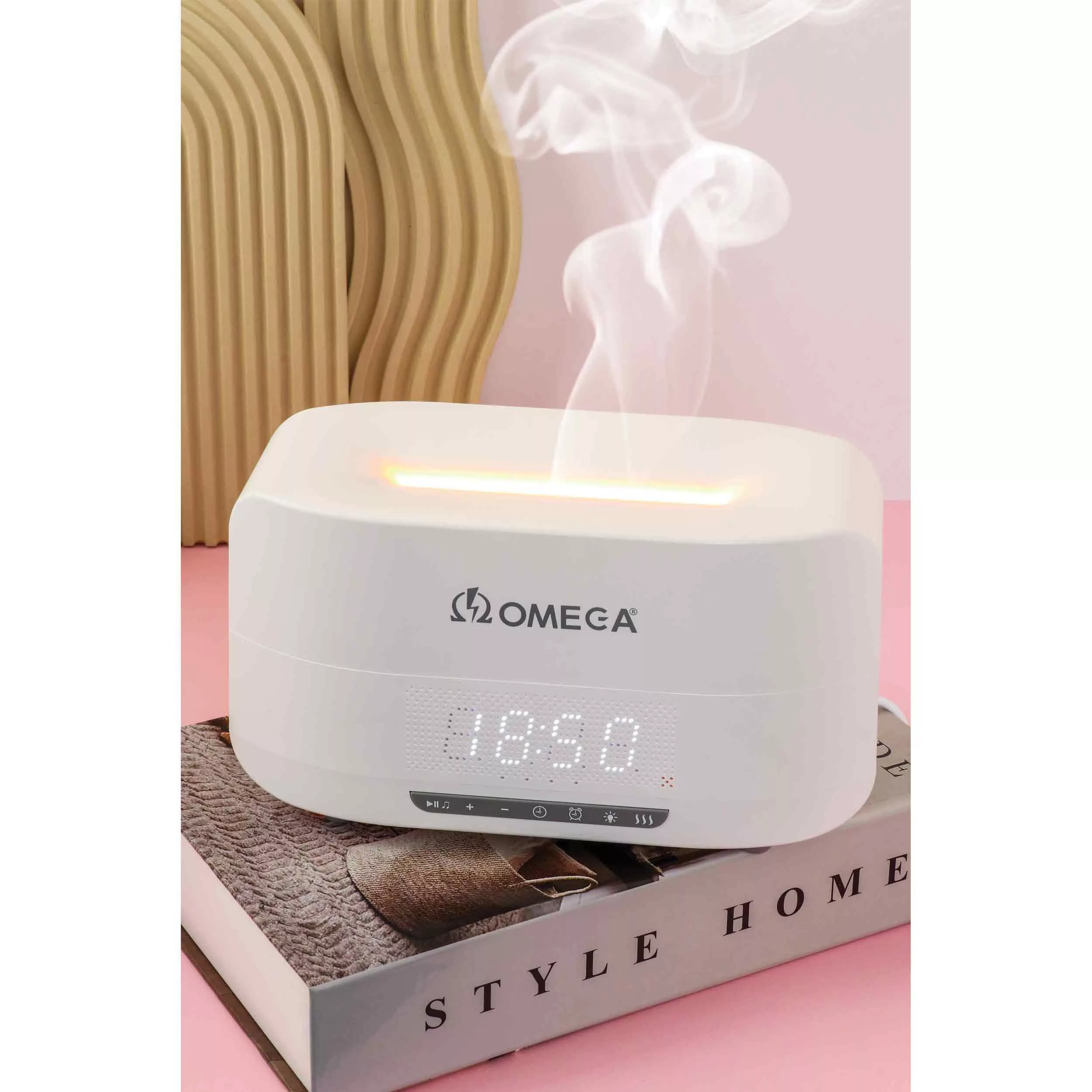 دستگاه بخور و رطوبت ساز سرد و اسپیکر امگا مدل HF20