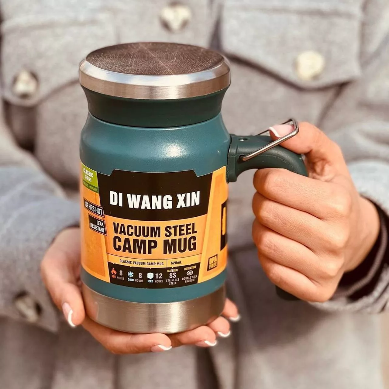 ماگ سفری دیوانگ ژین مدل CAMP کد 5102 گنجایش 0.62 لیتر