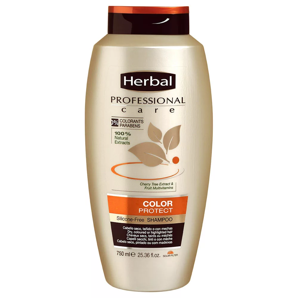 شامپو تثبیت کننده رنگ مو هربال مدل color protect حجم 750 میلی لیتر