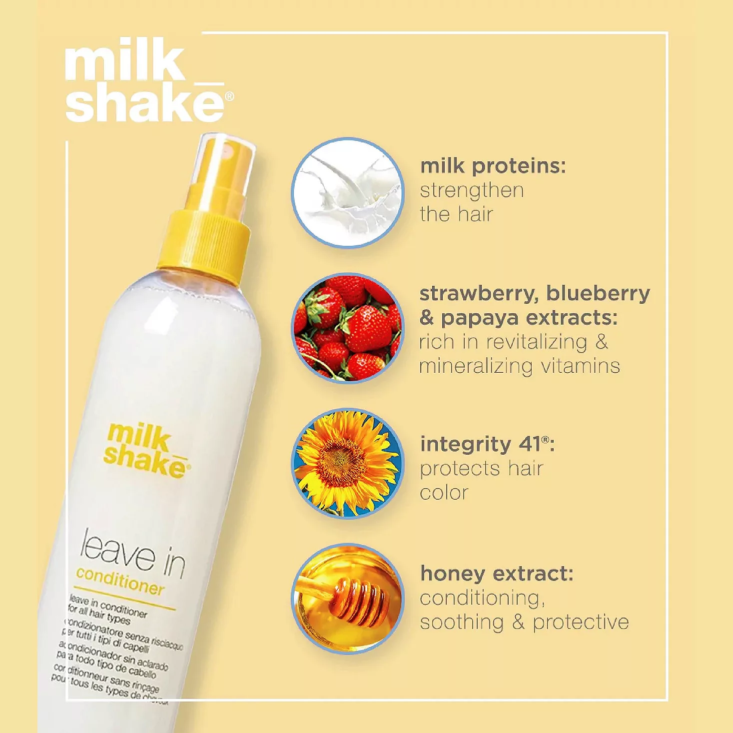 اسپری نرم کننده مو میلک شیک مدل 01 حجم 350 میلی لیتر