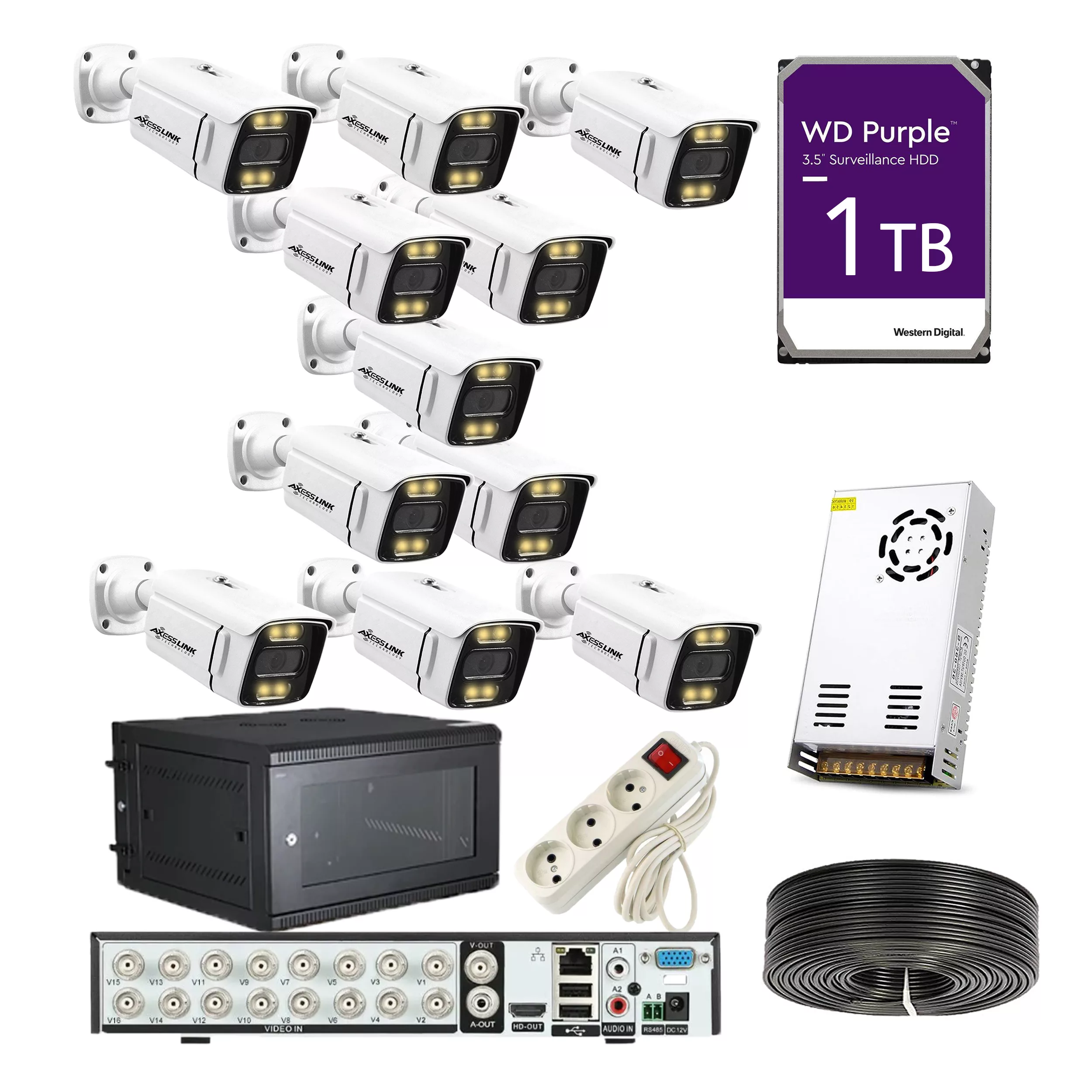 سیستم امنیتی مدل PACK AHD 11 STAR LIGTH - AXESSLINK