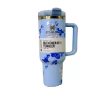 تراول ماگ مدل دسته دار گل دار کد QUENCHER H20 TUMBLER گنجایش 1.180 لیتر