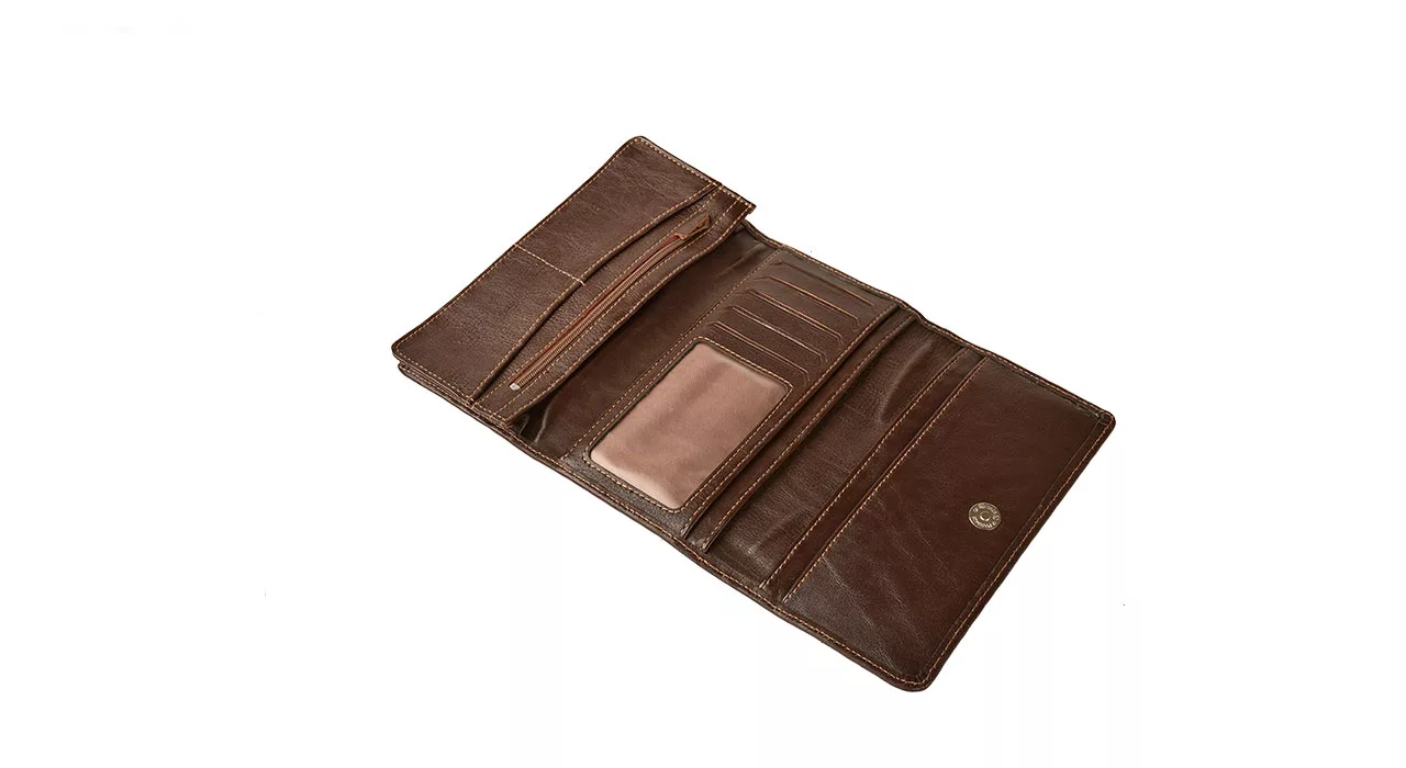 کیف پول زنانه چرم طبیعی پارینه مدل LW5-7