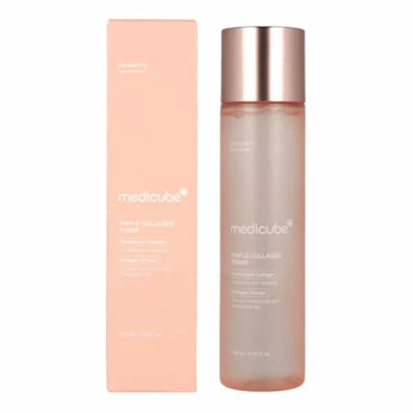 تونر آبرسان و جوانساز صورت مدیکیوب مدل کلاژن مناسب برای انواع پوست حجم 140 میلی لیتر