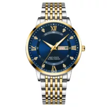 ساعت مچی عقربه‌ای کوارتز زنانه مدل کلاسیک بند استیل دی دیت کد ۱