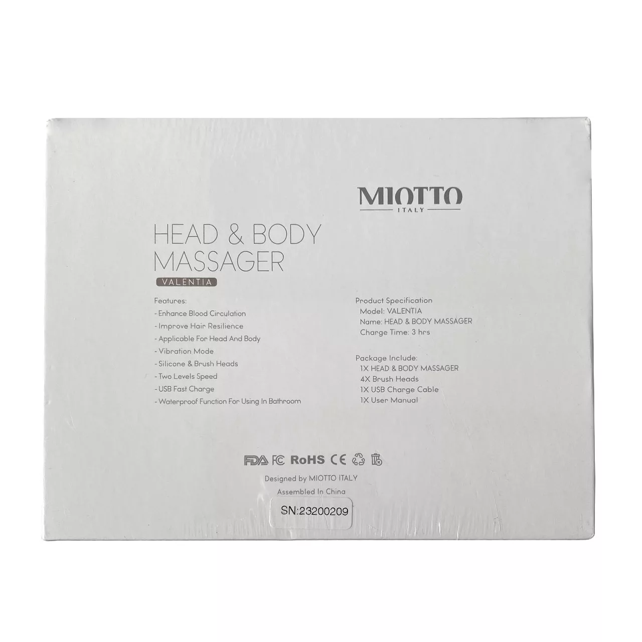 ماساژور سر میوتو ایتالیا مدل VALENTIA