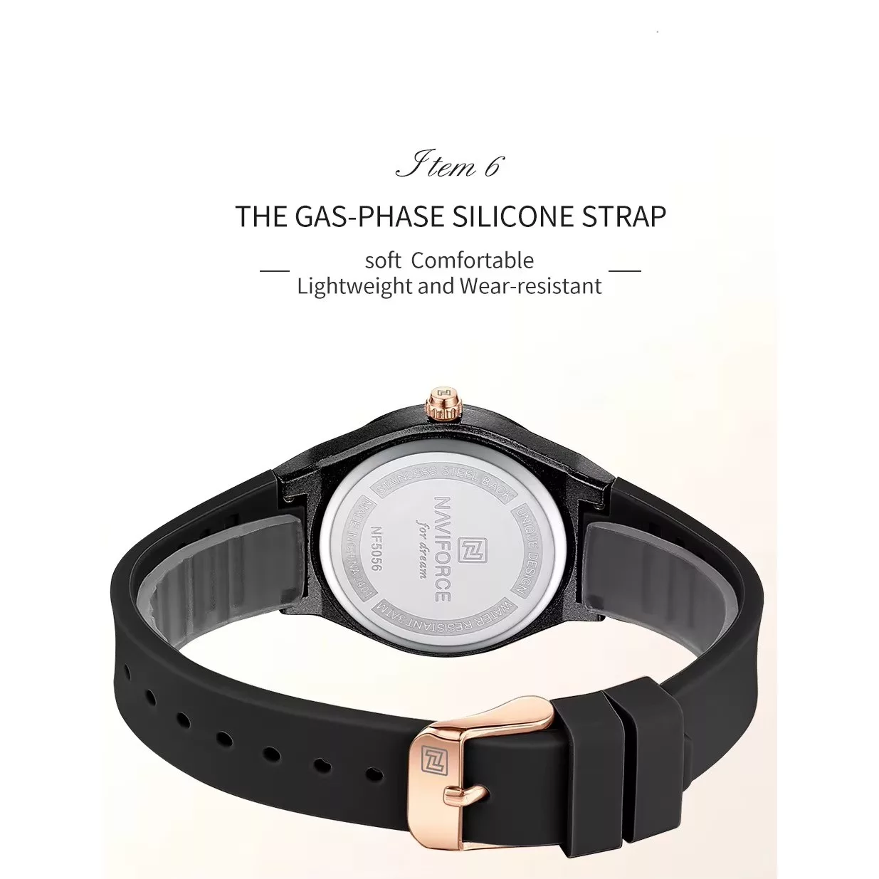 ساعت مچی عقربهای کوارتز زنانه نیوی فورس مدل NF5056GNGN