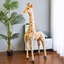 عروسک طرح زرافه مدل نچرال کد JIMI110 ارتفاع 100 سانتی‌متر