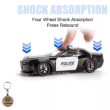 ماکت ماشین ناب سل مدل دوج چلنجر هلکت پلیس فلزی همراه با جاسوییچی Dodge Challenger SRT Police