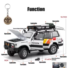 ماکت ماشین ناب سل مدل تویوتا لندکروزر آفرود Toyota Land Cruiser LC80 کد W100 به همراه جاسوییچی