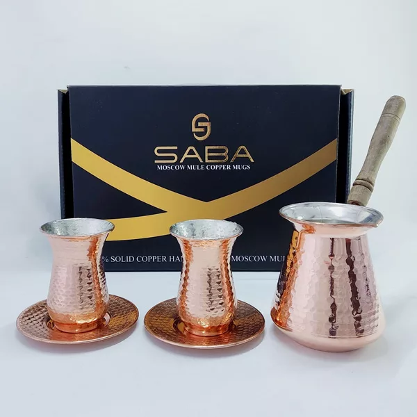 ست هدیه مدل قهوه خوری مسی کد HS66